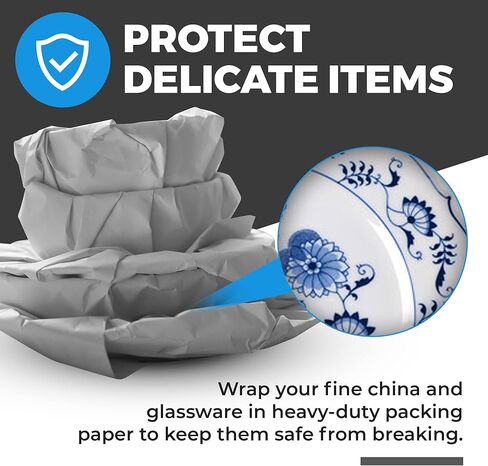 ورق تعبئة ورق للتحريك - 3.36 كجم - 240 ورقة من ورق الصحف - يجب أن يكون في مستلزماتك المتحركة - 68.58 سم × 43.18 سم - صنع في الولايات المتحدة الأمريكية in Kuwait