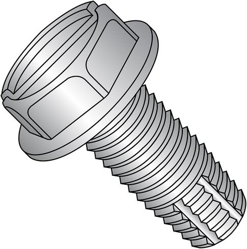 برغي قطع من الفولاذ المقاوم للصدأ 410 بلمسة نهائية سادة، رأس سداسي الغسيل، مشغل مشقوق نوع F، مقاس 1/4"-20 خيط، 3/4 بوصة طول (عبوة من 10) in Kuwait