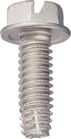 برغي قطع من الفولاذ المقاوم للصدأ 410 بلمسة نهائية سادة، رأس سداسي الغسيل، مشغل مشقوق نوع F، مقاس 1/4"-20 خيط، 3/4 بوصة طول (عبوة من 10) in Kuwait