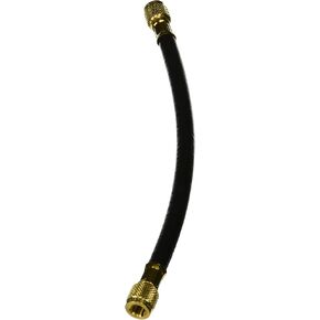Yellow Jacket 15412 Plus II 1/4" Heavy Duty Charging Hose, HCS Straight x Straight, 12", Black in Kuwait