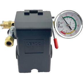 All Tool Depot H/D Pressure Switch 4 Ports 145-175 psi w/200 psi Pop Off Valve, 26AMP, 0-200 psi Side Gauge Color Coded in Saudi Arabia