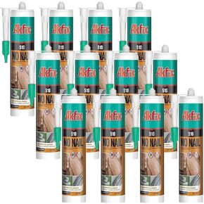 Akfix 510 Flexible Construction Adhesive - Polyurethane Sealant for Floor, Wood, Ceramic, Tile, Granite, Concrete, Rubber, FRP Metal | Power Grab Waterproof Adhesive for DIY&Construction - 10.4 Oz in Kuwait