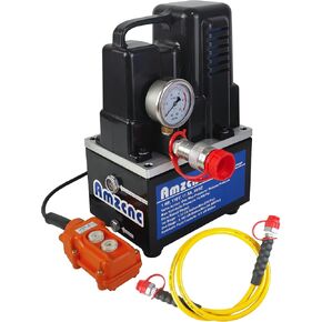 AMZCNC Electric Hydraulic Pump Power Pack Unit 2 Stage Single Acting 110v 10k psi (10000Psi One Way Mini)
