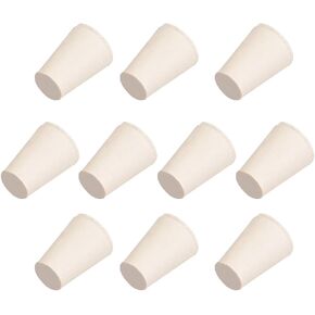 uxcell White Tapered Shaped Solid Rubber Stopper for Lab Tube Stopper Size 000 10Pcs in Saudi Arabia