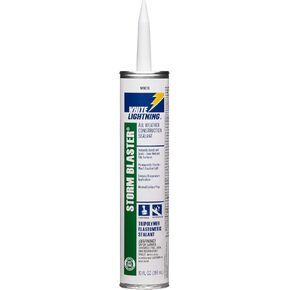 White Lightning W41401005 Storm Blaster All Weather Construction Sealant, Crystal Clear, 5 fl. oz.