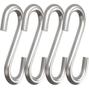 هوليس خطافات على شكل حرف S مقاس 3 انش على شكل حرف S متينة وثقيلة الاستخدام خطافات تعليق معدنية S (4 في كل عبوة) in Kuwait