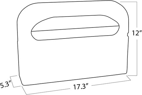 Hospeco HG-1-2Health Gards موزع غطاء مقعد المرحاض البلاستيكي نصف الطي على الحائط، أبيض in Saudi Arabia
