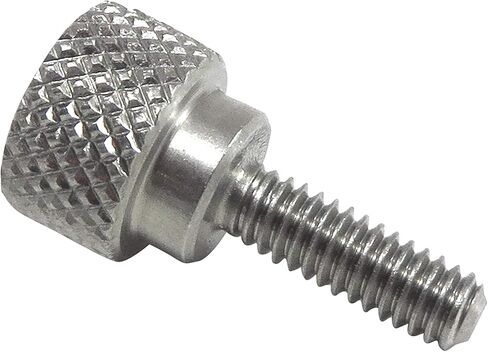 10 عبوات من خيوط 8-32 × 1/2 بوصة 303 من الفولاذ المقاوم للصدأ الماسي المخرش ومقابض مسامير الإبهام مع أكتاف مستقيمة وخيوط اليد اليمنى SAE طرف مسطح غير مطلي in Kuwait