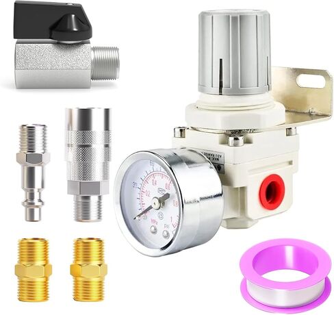 TAILONZ PNEUMATIC 1/4 بوصة NPT ملحقات ضاغط الهواء منظم ضغط لأنظمة الهواء المضغوط AR2000، ضبط من 0 إلى 145 رطل لكل بوصة مربعة in Kuwait