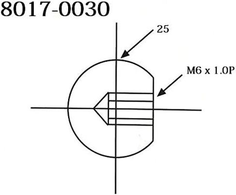 سلسلة Pro من HHIP 8017-0030 مقبض كروي، M6 × 1 خيط × 25 مم in Saudi Arabia