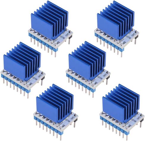 6 قطع طابعة ثلاثية الأبعاد TMC2208 V1.2 سائق الموتور ستيبر، TMC2208 ستيبر ستيبر موتور وحدة مع مفك بالوعة الحرارية للوحات تحكم الطابعة ثلاثية الأبعاد ريراب رامبس 1.4 MKS Gen Ender-3 Pro in Kuwait