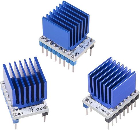 6 قطع طابعة ثلاثية الأبعاد TMC2208 V1.2 سائق الموتور ستيبر، TMC2208 ستيبر ستيبر موتور وحدة مع مفك بالوعة الحرارية للوحات تحكم الطابعة ثلاثية الأبعاد ريراب رامبس 1.4 MKS Gen Ender-3 Pro in Kuwait
