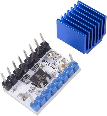6 قطع طابعة ثلاثية الأبعاد TMC2208 V1.2 سائق الموتور ستيبر، TMC2208 ستيبر ستيبر موتور وحدة مع مفك بالوعة الحرارية للوحات تحكم الطابعة ثلاثية الأبعاد ريراب رامبس 1.4 MKS Gen Ender-3 Pro in Kuwait