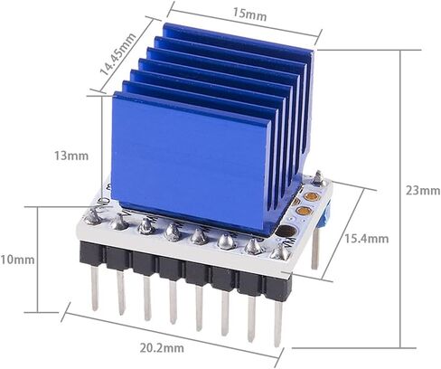 6 قطع طابعة ثلاثية الأبعاد TMC2208 V1.2 سائق الموتور ستيبر، TMC2208 ستيبر ستيبر موتور وحدة مع مفك بالوعة الحرارية للوحات تحكم الطابعة ثلاثية الأبعاد ريراب رامبس 1.4 MKS Gen Ender-3 Pro in Kuwait