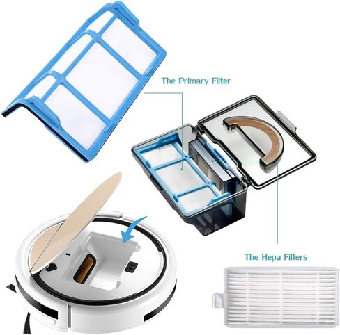 KEEPOW 10 Pack HEPA Filters Replacement Compatible with ILIFE V3s V3s pro | V5 V5s V5s Pro V5s Pro 2 V5s Plus Robot Vacuum Cleaner in Saudi Arabia
