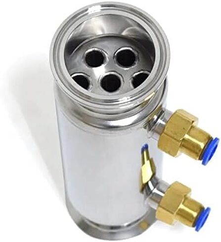 Selmash 2'' Tri Clamp Condenser Shotgun Dephlegmator for Reflux Still 304 Stainless Steel, 2 Quick Release Nuts included, Silver in Saudi Arabia
