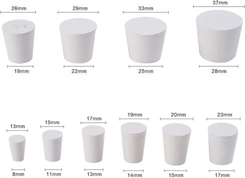 22 قطعة من سدادات مطاطية صلبة بيضاء 000# -7# in Kuwait