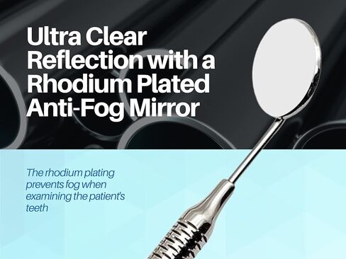 Dental Mirrors Set of 5 Chrome Plated Thick Handle ARTMAN Brand in Saudi Arabia