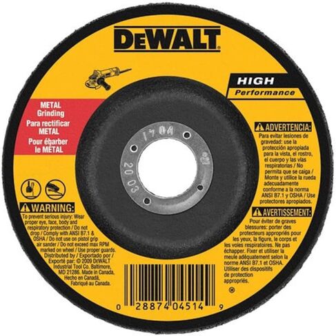 DEWALT DW4624 6-Inch by 1/4-Inch by 7/8-Inch General Purpose Metal Grinding Wheel (1-Pack) in Saudi Arabia
