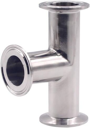 DERNORD Clamp Tee 3 طرق من الفولاذ المقاوم للصدأ 304 مع 3 حشوات من السيليكون تناسب مشبك ثلاثي 1.5 بوصة، تركيبات صحية أنبوب 38 مم (1.5 بوصة) in Kuwait