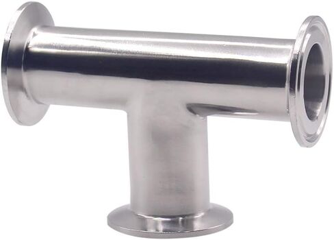 DERNORD Clamp Tee 3 طرق من الفولاذ المقاوم للصدأ 304 مع 3 حشوات من السيليكون تناسب مشبك ثلاثي 1.5 بوصة، تركيبات صحية أنبوب 38 مم (1.5 بوصة) in Kuwait