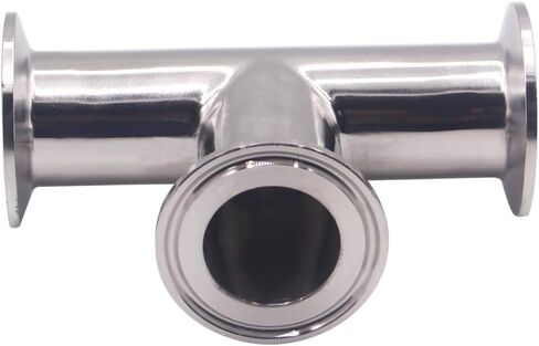 DERNORD Clamp Tee 3 طرق من الفولاذ المقاوم للصدأ 304 مع 3 حشوات من السيليكون تناسب مشبك ثلاثي 1.5 بوصة، تركيبات صحية أنبوب 38 مم (1.5 بوصة) in Kuwait