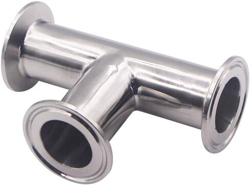 DERNORD Clamp Tee 3 طرق من الفولاذ المقاوم للصدأ 304 مع 3 حشوات من السيليكون تناسب مشبك ثلاثي 1.5 بوصة، تركيبات صحية أنبوب 38 مم (1.5 بوصة) in Kuwait