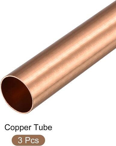 METALLIXITY Copper Tube (24mm OD x 1mm Wall T x 100mm L) 3Pcs, Straight Tubing - for Home Furnishing, Machinery, DIY Handicraft in Saudi Arabia