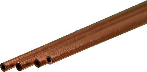 K&S Precision Metals 9870 أنبوب نحاسي مستدير ، 2 مم O.D. X .36 مم سمك الجدار × 300 مم طولًا، 4 قطع لكل حزمة، صنع في الولايات المتحدة الأمريكية in Saudi Arabia