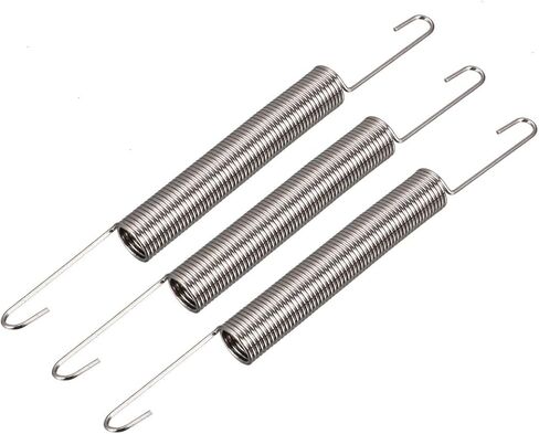 uxcell Extension Spring - 1mm Wire Dia, 10mm OD,120mm Length Spring Steel Small Dual Hook Tension Spring 3pcs in Kuwait