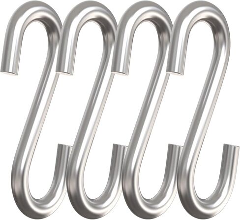 هوليس خطافات على شكل حرف S مقاس 3 انش على شكل حرف S متينة وثقيلة الاستخدام خطافات تعليق معدنية S (4 في كل عبوة) in Kuwait