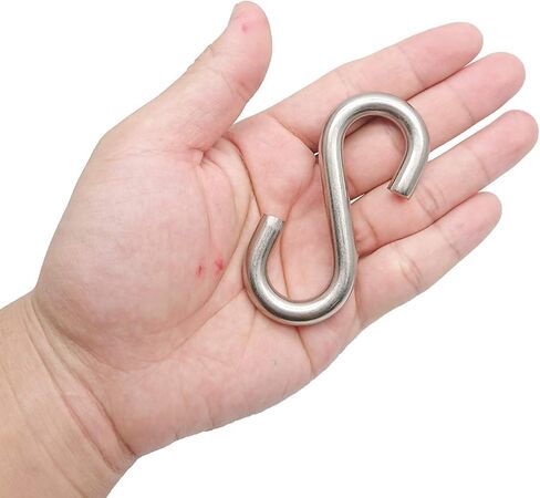 هوليس خطافات على شكل حرف S مقاس 3 انش على شكل حرف S متينة وثقيلة الاستخدام خطافات تعليق معدنية S (4 في كل عبوة) in Kuwait