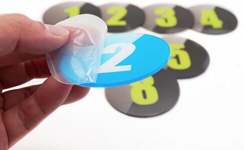 60 ملم أرقام طاولة دائرية أكريليك أرقام خزائن التخزين رقم الخزانة (1-10) الحانات المطاعم النوادي - أزرق 1 إلى 10 in Kuwait