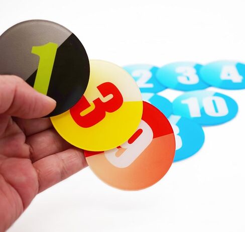 60 ملم أرقام طاولة دائرية أكريليك أرقام خزائن التخزين رقم الخزانة (1-10) الحانات المطاعم النوادي - أزرق 1 إلى 10 in Kuwait