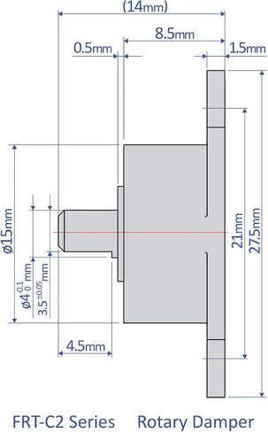 Bansbach Easylift FRT-C2-301 مخمدات دوارة/قياسية، 27.5 مم × 15 مم × 14 مم in Saudi Arabia