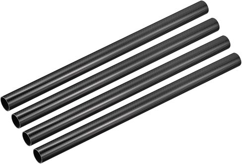 MECCANIXITY Carbon Fiber Tubes, 500mm x 30mm x 28mm 3K Hollow Carbon Wrapped Tubing Round Plain Weave Glossy Surface for Quadcopter Pack of 4 in Saudi Arabia