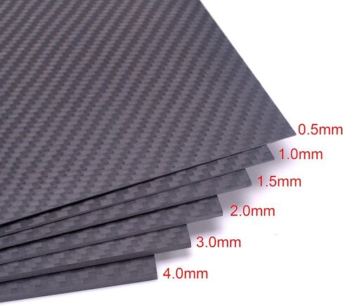 صفائح ألياف الكربون 3K 200x250x1.5mm لوح من ألياف الكربون مات لطائرة RC بدون طيار كوادكوبتر in Saudi Arabia