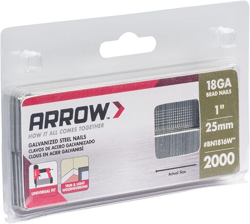 ارو فاستينر مسامير براد مقاس 1 انش BN1816WCS، مقاس 18، ابيض، عبوة من قطعة واحدة in Kuwait