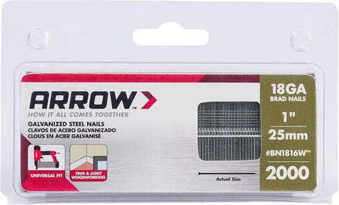 ارو فاستينر مسامير براد مقاس 1 انش BN1816WCS، مقاس 18، ابيض، عبوة من قطعة واحدة in Kuwait