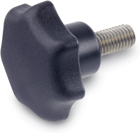 JW Winco Glass Filled Nylon Plastic Hand Knob, Stainless Steel Threaded Stud, M8 x 1.25 Thread Size x 20mm Thread Length, 40mm Head Diameter (Pack of 1) in Saudi Arabia
