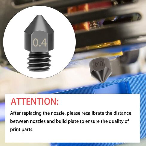 فوهات طابعة ثلاثية الأبعاد، 25 قطعة فوهة MK8 من الفولاذ المقوى، الفولاذ المقاوم للصدأ، فوهة نحاسية مقاومة لدرجات الحرارة العالية مع مجموعة أدوات تنظيف لسلسلة Makerbot Ender 3 / Ender 3Pro، CR-10 in Kuwait