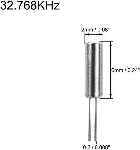 Uxcell DIP مذبذبات كريستال كوارتز مرنانات 32.768 كيلو هرتز 2 × 6 مم 30 قطعة in Kuwait
