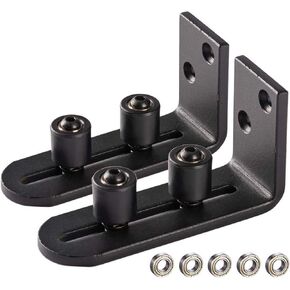 تصميم محامل كروية!!!دليل حظيرة جديد مطور للابواب!!! | بكرة ثابتة منزلقة قابلة للتعديل من سمارتسميث | دليل فريد من نوعه مع ارضية | اطار ستيل متين (اسود) in Kuwait