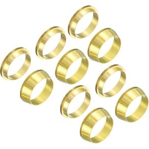PATIKIL 6mm Tube OD Brass Compression Sleeves Ferrules 3Set Double Ferrule Ring Brass Compression Fitting Assortment Kit