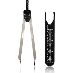 أداة قياس الفرجار Thinp EKG ECG الفرجار مع مسطرة مقسم الفرجار الأسود للممرضة أو الطبيب قياس مخططات القلب الكهربائية in Kuwait