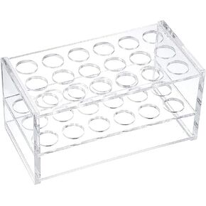uxcell Test Tube Rack Holder Lab Stand Acrylic 18-Well 17mm Diameter Clear for 10ml,15ml Tube in Kuwait