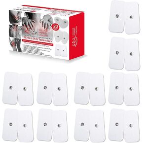 TENS Unit Electrodes - Snap Electrode Pads for TENS Massage EMS - Self Adhesive Reusable up to 30... (X-Large) in Saudi Arabia