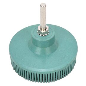 3Inch Bristle Disc Emery Rubber Abrasive Brush Deburring Polishing Grinding Wheel(Green 50#) in Kuwait