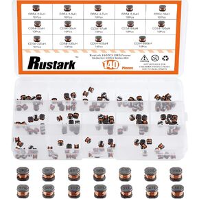 Rustark 141 قطعة 14 قيم CD54 SMD مجموعة متنوعة من محاثات الطاقة مع صندوق تخزين 2.2uH - 680uH رقاقة المحاثات 5.8 مللي متر سلك الجرح رقاقة in Kuwait