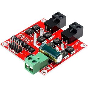 DC Motor Driver, DROK L298 Dual H Bridge Motor Speed Controller DC 6.5V-27V 7A PWM Motor Regulator Board 12V 24V Electric Motor Control Module Industrial 160W with Optocoupler Isolation